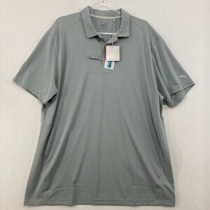 New Puma Golf Men's Gray size XXL Short Sleeve Active Polo Shirt Sport